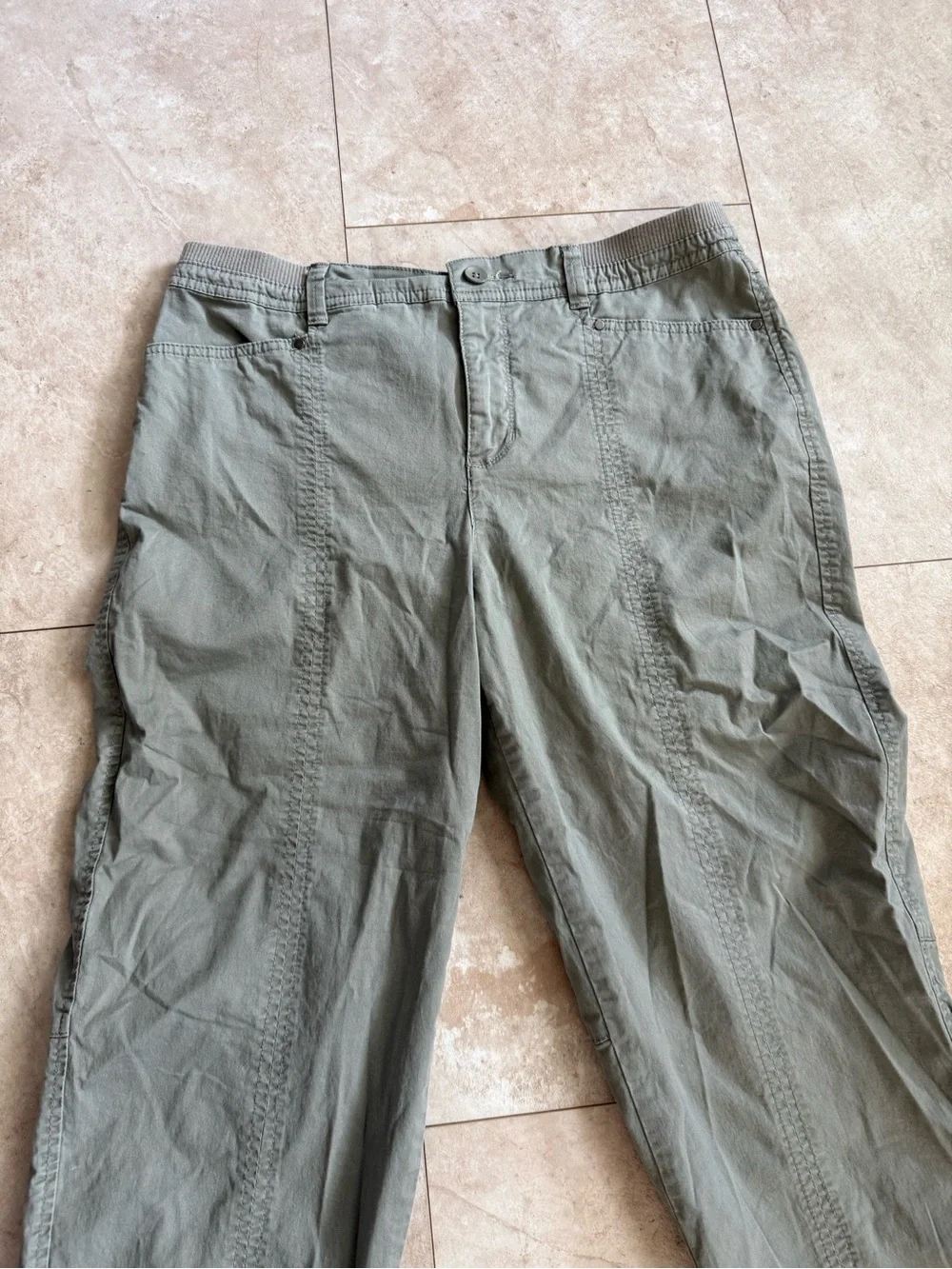 croft & barrow Olive Green Cargo Crop Pants